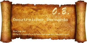 Oesztreicher Bernarda névjegykártya